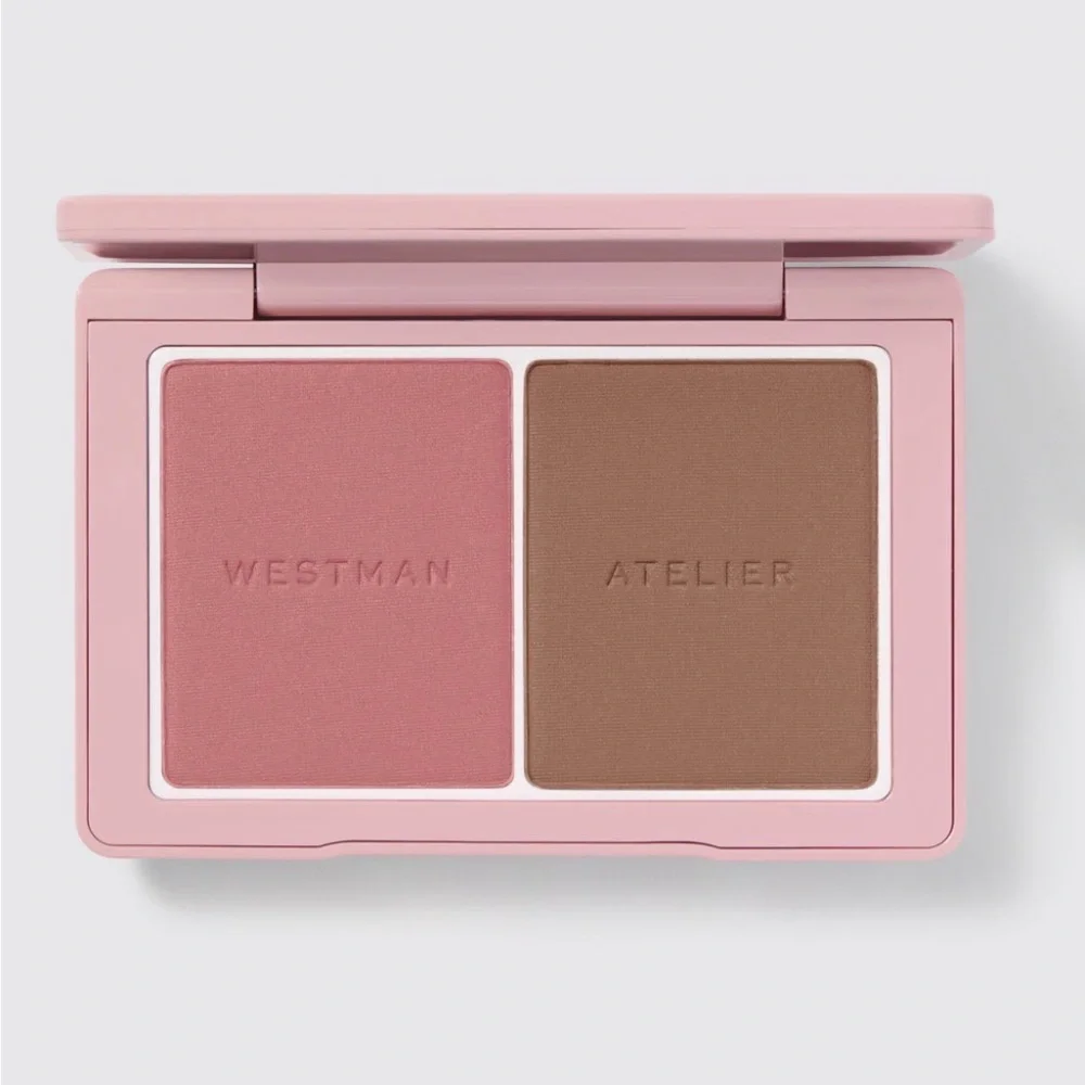 Westman Atelier Baby Cheeks + Face Trace Sculpting Powder Duo (Petal & Biscuit)